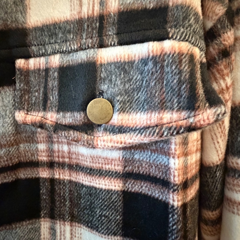 Nwt, Oversized Plaid Shacket By Timimg, Size Large - image 8